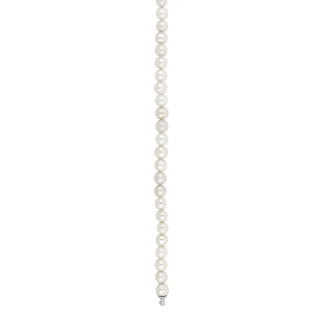 Süsswasser System-Kette Barock Perle Weiss 45cm