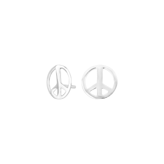 Rhod. Silberohrringe peace