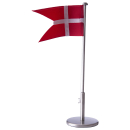 Verzinnter Flaggenmast 40 cm mit Taufmotivfuẞ