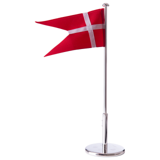 Verchromter Flaggenmast 30 cm mit Motiven