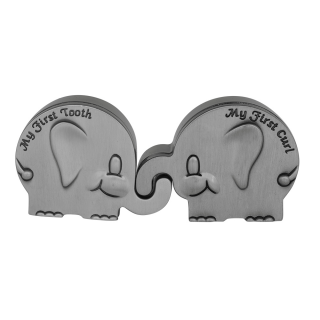 Verzinnte Box Mein erster Zahn/Haarlocke Elefant