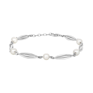 Siersbøl Silber Rhodiniertes Armband Perle 18+2
