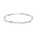 Siersbøl Silber Rhodiniertes Armband Perle 18+2