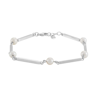 Siersbøl Silber Rhodiniertes Armband Perle 18,5+2