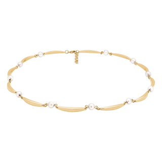 Siersbøl 8kt. Gold Collier Perle 42+3cm