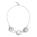 925/- Collier, rho. matt, RundankerKette, 50+3cm