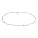 Siersbøl Silber Rhodiniertes Collier Perle 40+3cm