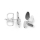 925/- Ohrstecker Sand Matt, 0,02ct W-SI