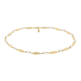Siersbøl 14kt. Gold Collier Perle 41+3cm