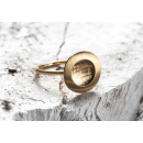 750/- Ring matt./Gebüstet