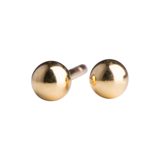 Titanium Ohrstecker 2mm Vergoldete Kugel