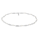 Siersbøl Silber Rhodiniertes Collier Perle 41+3cm