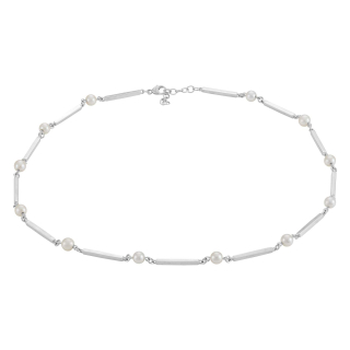 Siersbøl Silber Rhod. Collier Perle 40,5+3cm