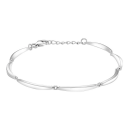 Rhod. Silberarmband Banane