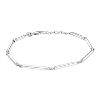 Rhod. Silberarmband Stab