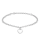 Rhod. Silberarmband Herz 8mm
