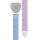 Messband in Verzinnt mit rosa und hellblau Band