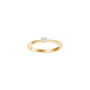 HEART 14kt. Goldring m/dia. 0.10ct W/SI