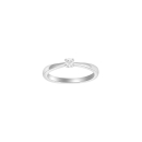 HEART 14kt. Weissgoldring m/dia. 0.10ct W/SI