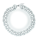 925/- Collier rho. matt. Zuchtperle Weiss 103,87CT