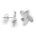 925/- Ohrstecker Sand Matt, Blau Topas 0,09ct