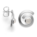 925/- Ohrstecker matt./Poliert, Mondstein 1,20ct