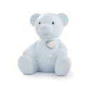 Sparbüchse hellblau Teddybär m/ Gravurplatte