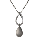 Rhod. Silber Halskette mit Anhänger