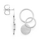 925/- Ohrstecker, rho. matt./Kratzmatt