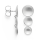 925/- Ohrstecker, rho. matt./Poliert