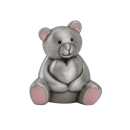Teddybär mit rosa Ohren verzinnt Sparbüchse