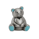 Teddybär mit hellblauen Ohren verzinnt Sparbüchse