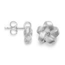 925/- Ohrstecker matt., Brillanten 0,02ct W-SI