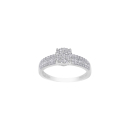 14 kt. Weissgoldring m/dia. 0.48 ct W/SI