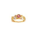 14kt. Gold Ring m. pink Turmalin, Amethyst, Saphir