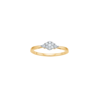 14kt. Goldring m/0.015ct W/SI