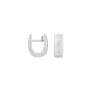 Rhod. Silber matt system-Creolen Julia 12x4,5mm