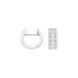 Rhod. Silber System-Creolen m/cz Dita 13x5,5mm