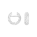 Rhod. Silber System-Creolen Flora 17x6mm
