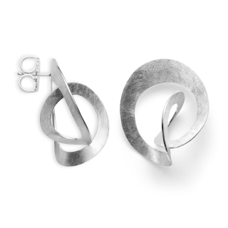 925/- Ohrstecker, rho. Kratzmatt