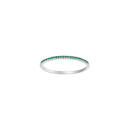 HEART 14kt. Weissgoldring m/Smaragd