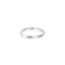 HEART 14kt. Weissgoldring m/dia. 1x0.03ct W/SI