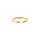 HEART 14kt. Goldring m/dia. 3x0.03ct W/SI