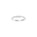 HEART 14kt. Weissgoldring m/dia. 3x0.03ct W/SI