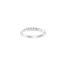 HEART 14kt. Weissgoldring m/dia. 5x0.03ct W/SI