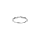 HEART Weissgoldring m/dia. 0.13ct W/SI