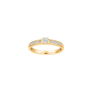 HEART Goldring m/dia. 0.40ct W/SI
