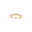 HEART Goldring m/dia. 0.50ct W/SI