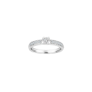 HEART Weissgoldring m/dia. 0.50ct W/SI