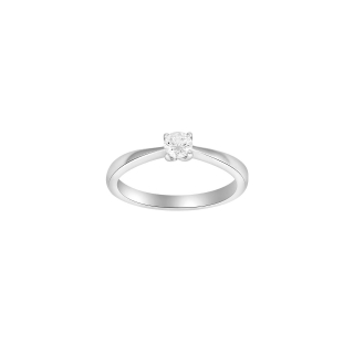 HEART Weissgoldring m/dia. 0.30ct W/SI